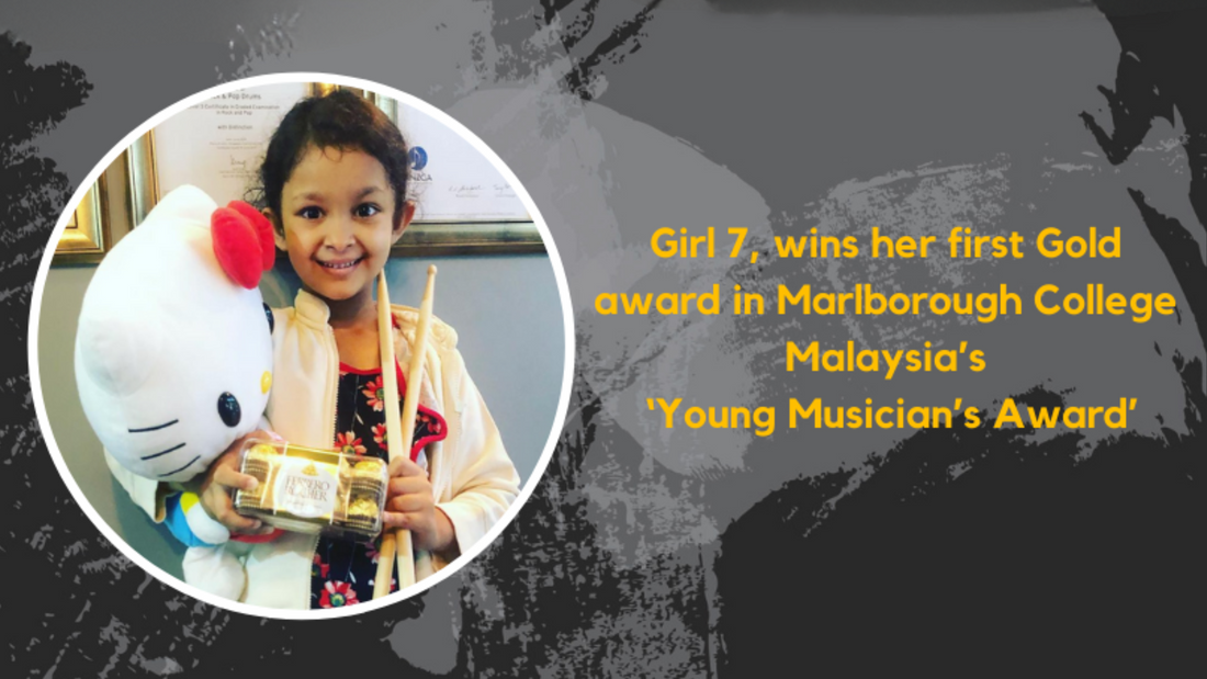 7-Year-Old Drumstruck Student Wins Gold at Marlborough College Malaysia’s Young Musician’s Award