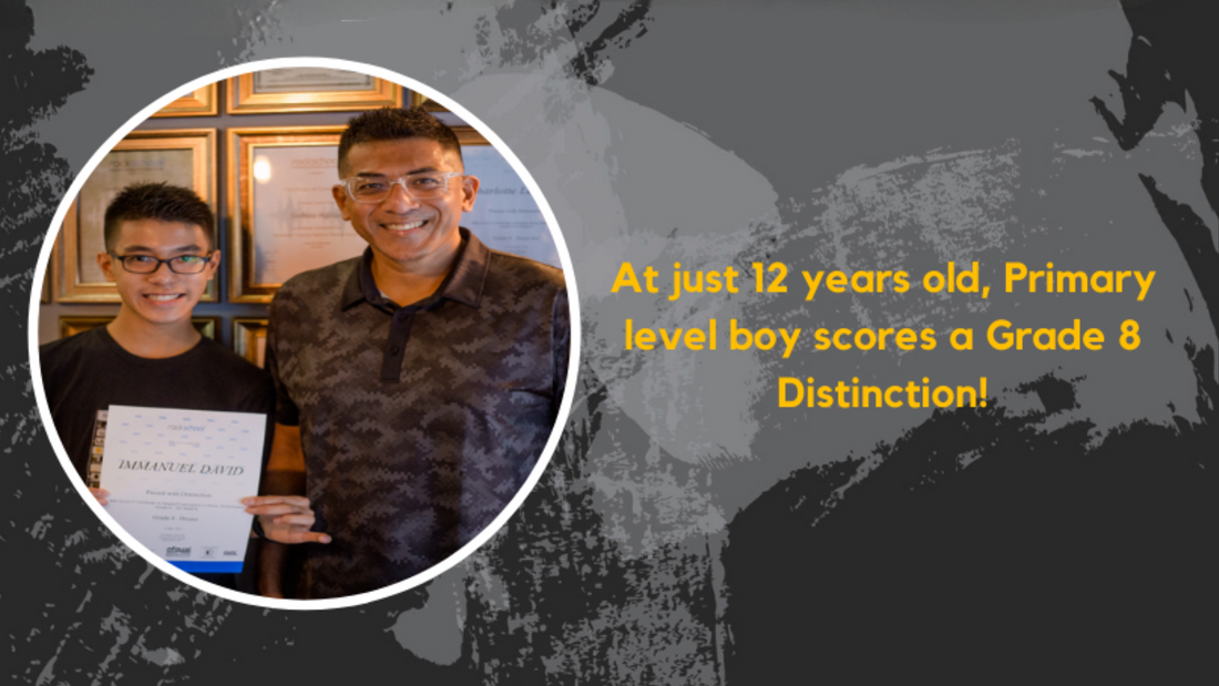 At Just 12 Years Old, He Drummed His Way to a Grade 8 Distinction