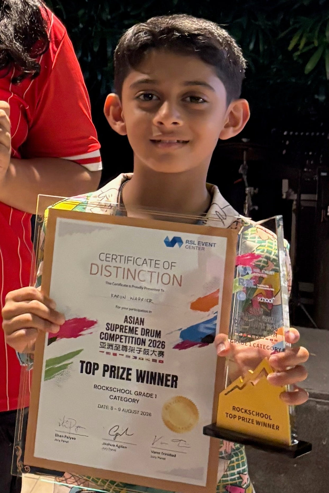 Karun winning Top Prize Gold Grade 1 at ASDC 2026 Singapore