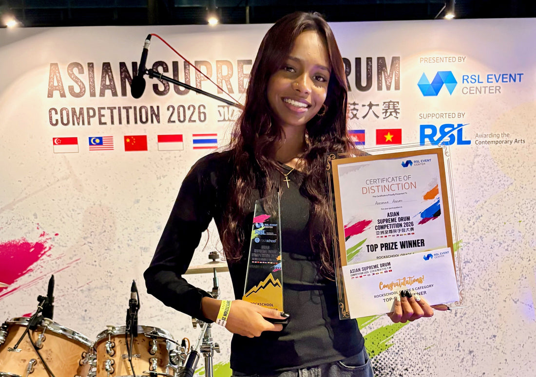 Adrianna Agilan only Singaporean winner for Grade 5 category holding Certificate of Distinction and Top Prize Winner trophy at ASDC 2026 Singapore on National Day